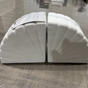 White Ceramic Bookends
